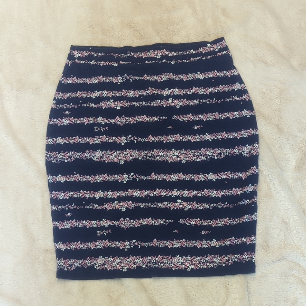 Pixley Pink and Blue Pencil Skirt